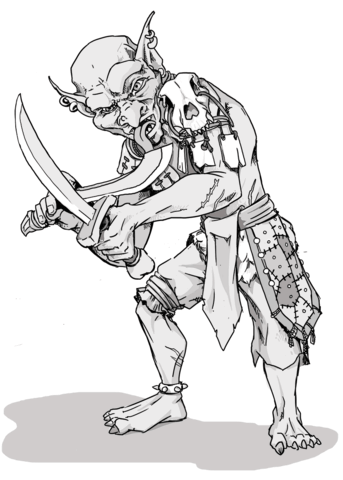 Dungeons And Dragons Goblin Coloring Page